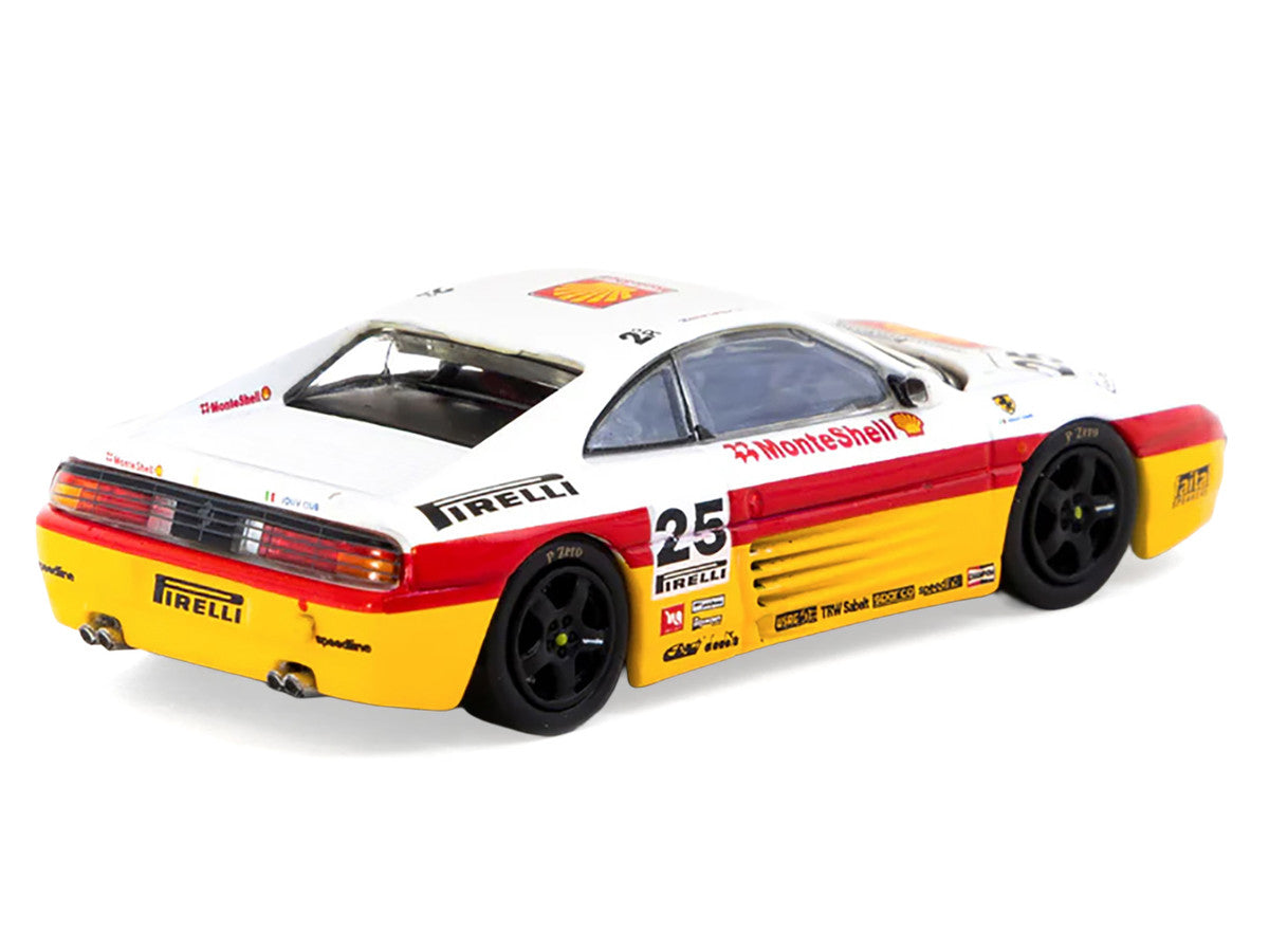 Ferrari 348 Challenge #25 Oscar Larrauri "Italian GT Championship" (1994) "Hobby64" Series 1/64 Diecast Model by Tarmac Works LuxuryLifeWay Online Store