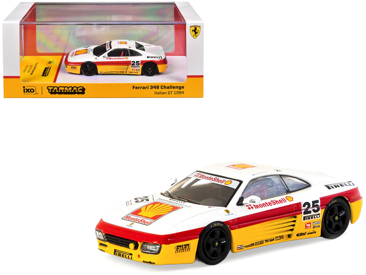 Ferrari 348 Challenge #25 Oscar Larrauri "Italian GT Championship" (1994) "Hobby64" Series 1/64 Diecast Model by Tarmac Works LuxuryLifeWay Online Store