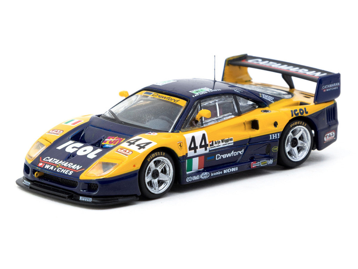 Ferrari F40 GTE #44 Luciano Della Noce - Anders Olofsson - Carl Rosenblad "24 Hours of Le Mans" (1996) "Hobby64" Series 1/64 Diecast Model Car by Tarmac Works LuxuryLifeWay Online Store