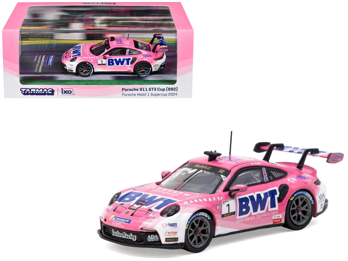 Porsche 911 GT3 Cup (992) #1 Harry King "Porsche Mobil 1 Supercup" (2024) "Hobby64" Series 1/64 Diecast Model Car by Tarmac Works LuxuryLifeWay Online Store