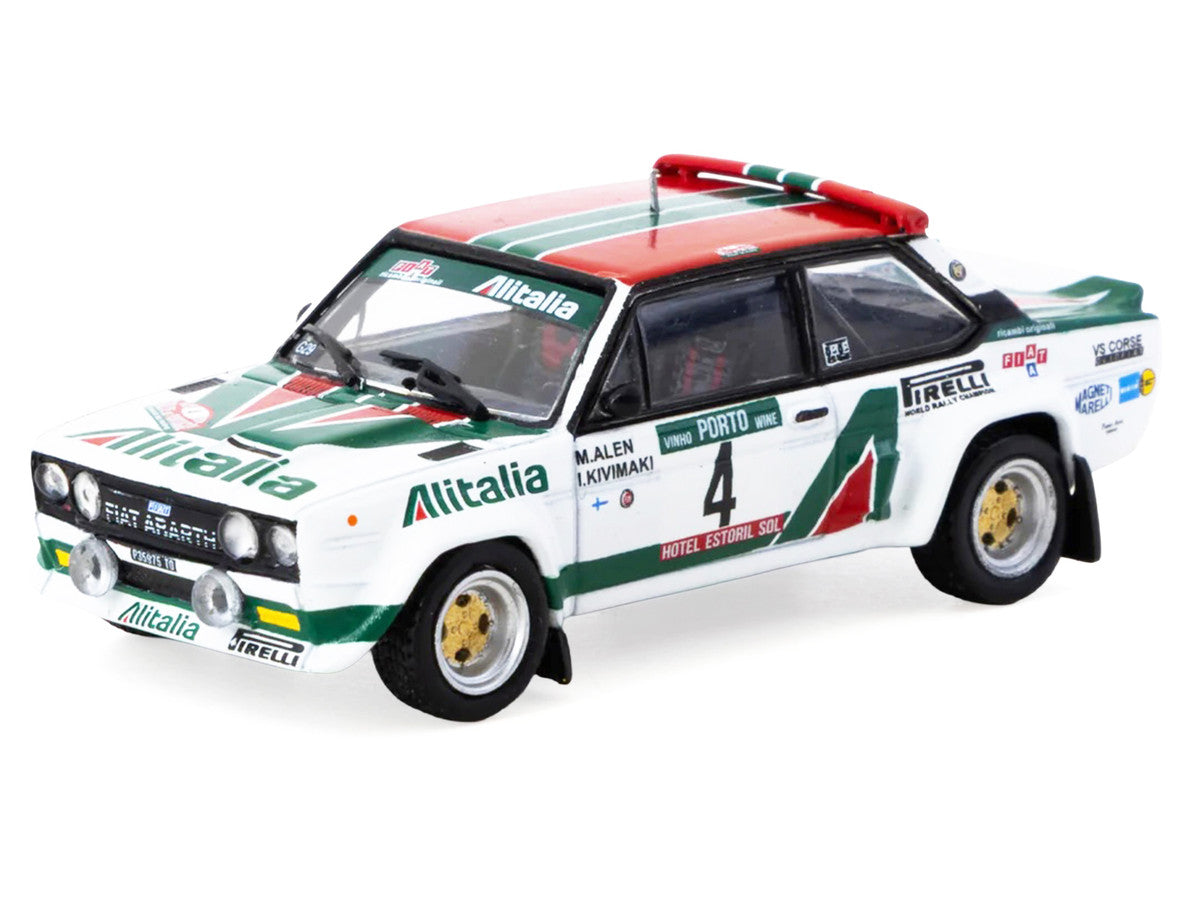 FIAT 131 ABARTH Rally #4 Markku Alen - Ilkka Kivimaki Winner "Rallye de Portugal - Vinho do Porto" (1978) "Hobby64" Series 1/64 Diecast Model Car by Tarmac Works LuxuryLifeWay Online Store
