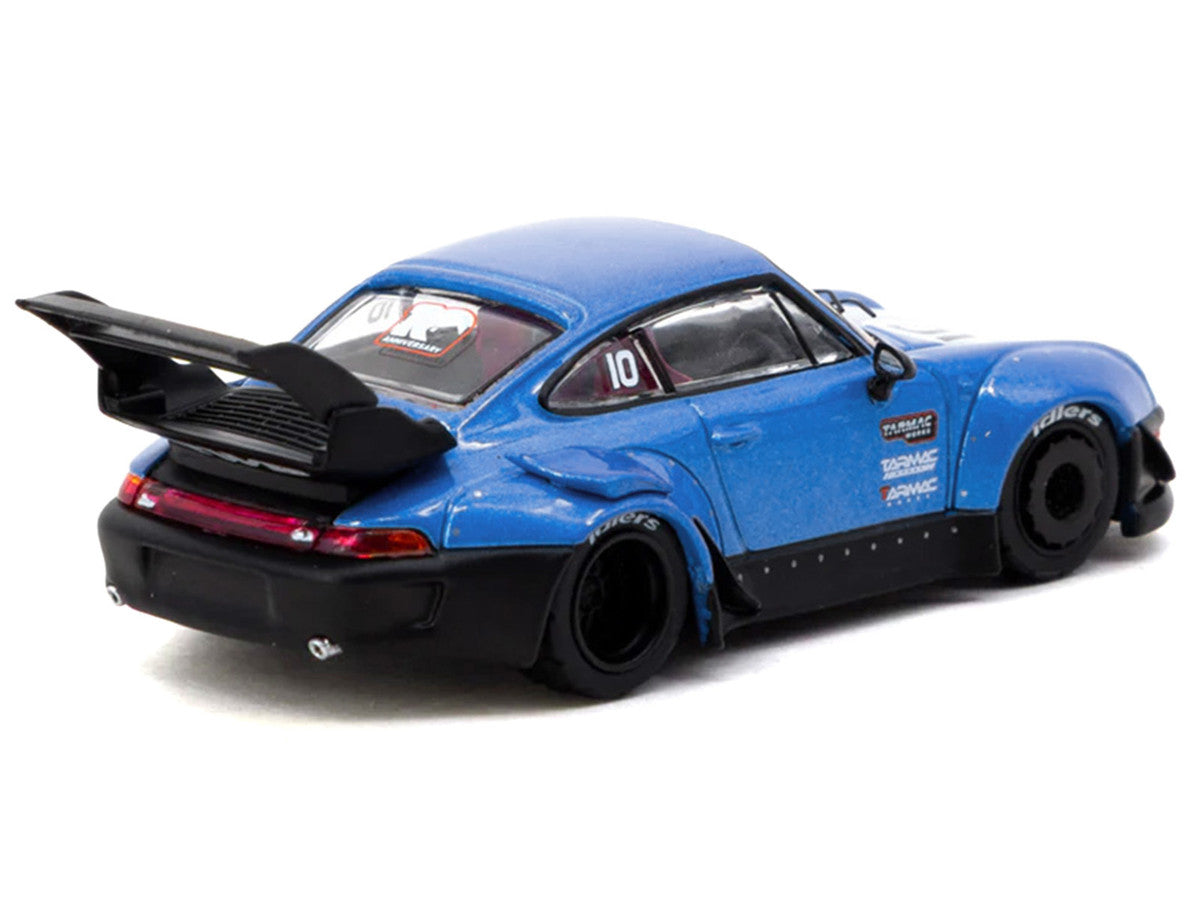 RWB 993 RHD (Right Hand Drive) #10 "Tarmac Works 10th Anniversary" Blue Metallic "Hobby64" Series 1/64 Diecast Model Car by Tarmac Works LuxuryLifeWay Online Store