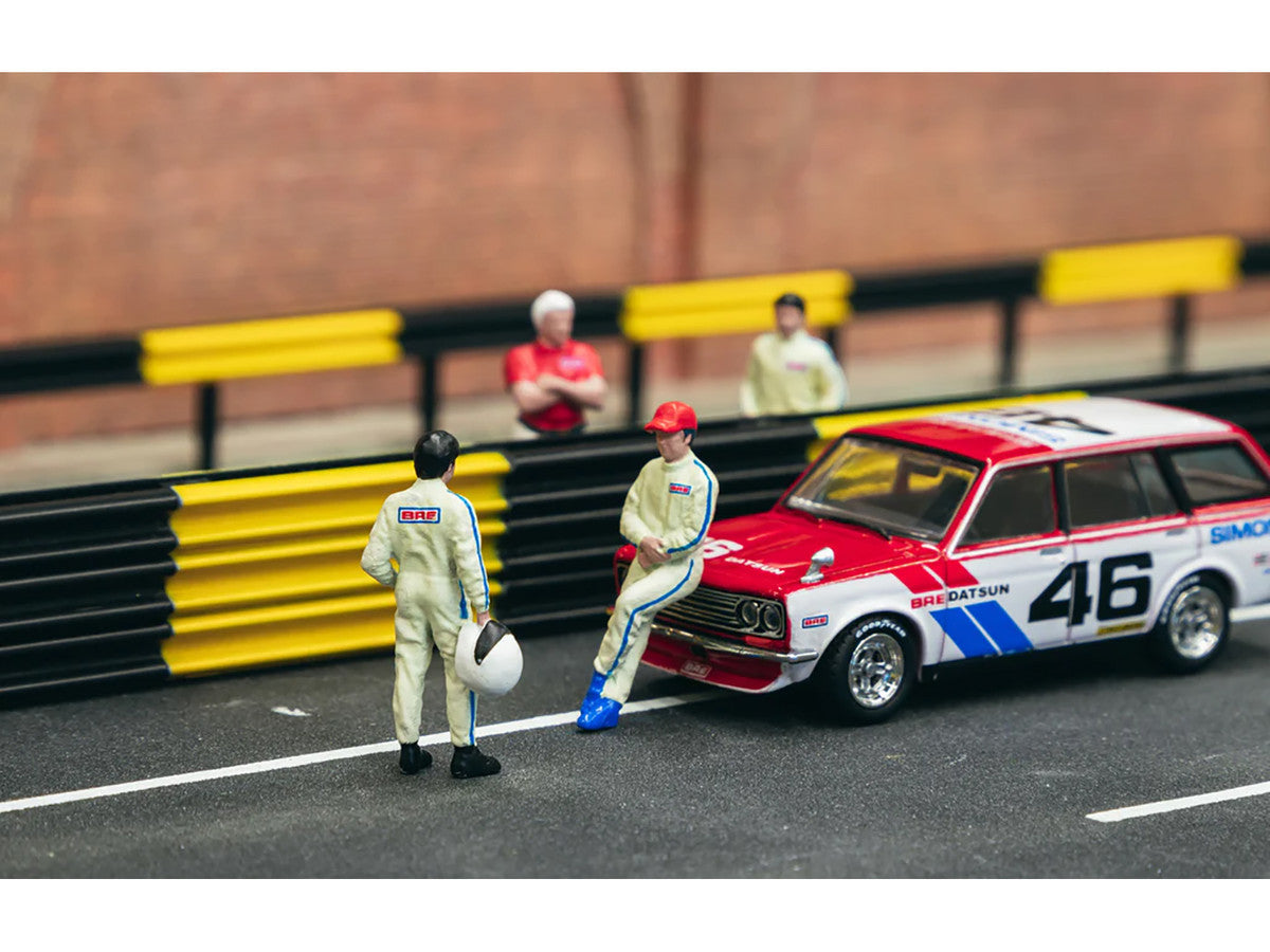 "Race Drivers" 4 Piece Diecast Figure Set "BRE" for 1/64 Scale Models by Tarmac Works & American Diorama LuxuryLifeWay Online Store