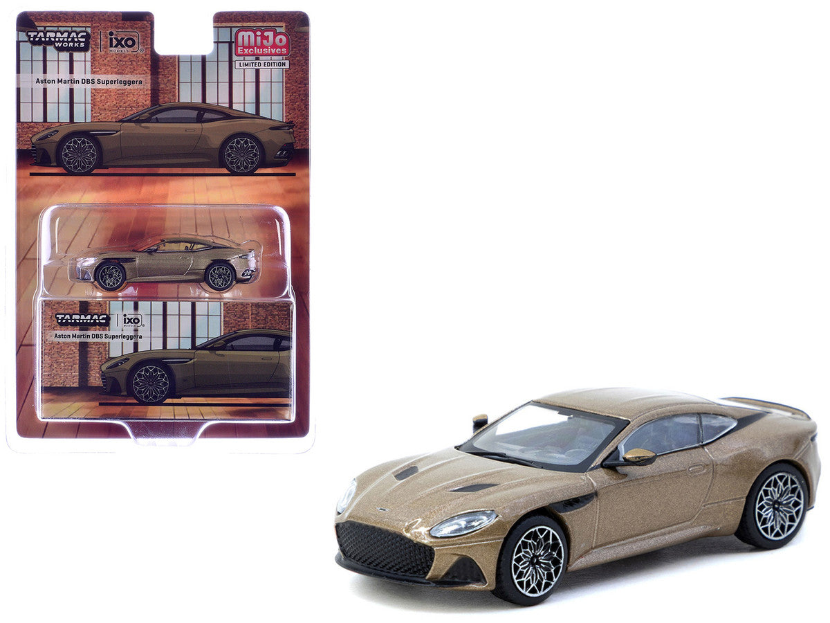 Aston Martin DBS Superleggera Brown Metallic "Global64" Series 1/64 Diecast Model Car by Tarmac Works LuxuryLifeWay Online Store