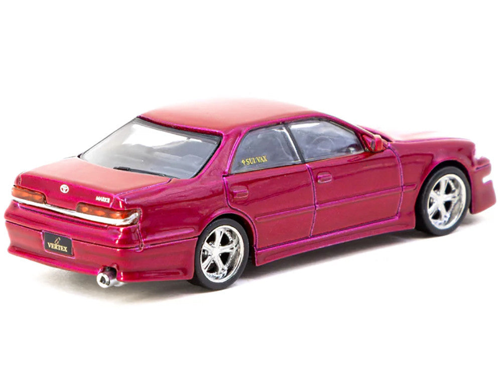 Toyota Vertex Mark II JZX100 RHD (Right Hand Drive) Hot Pink Metallic "Global64" Series 1/64 Diecast Model by Tarmac Works LuxuryLifeWay Online Store