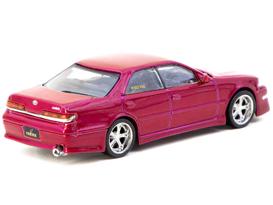 Toyota Vertex Mark II JZX100 RHD (Right Hand Drive) Hot Pink Metallic "Global64" Series 1/64 Diecast Model by Tarmac Works LuxuryLifeWay Online Store