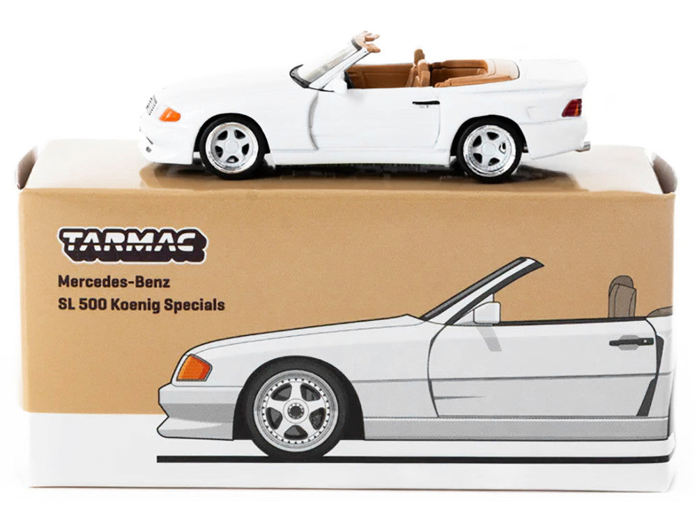Mercedes-Benz SL 500 Koenig Specials Convertible White "Global64" Series 1/64 Diecast Model by Tarmac Works LuxuryLifeWay Online Store