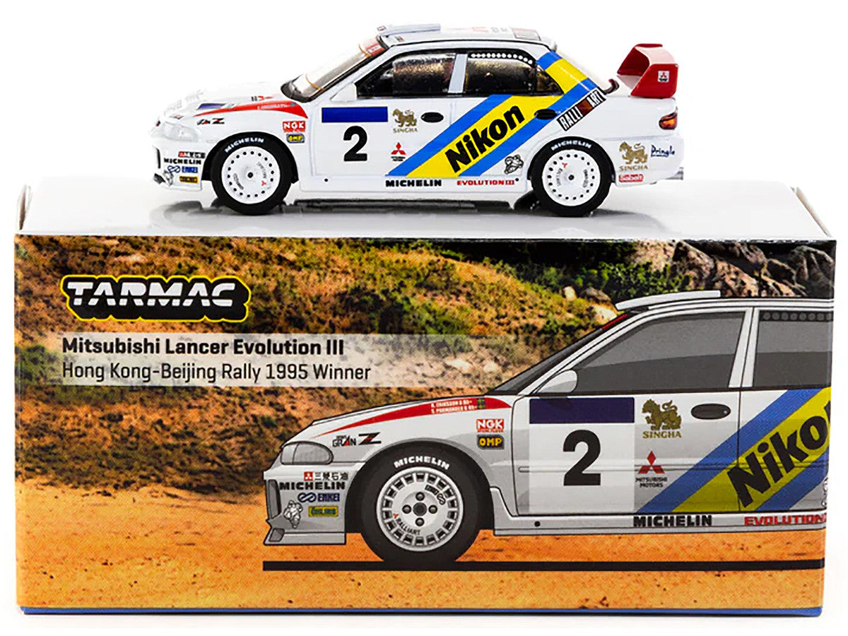 Mitsubishi Lancer Evolution III #2 Kenneth Eriksson - Staffan Parmander Winner "Hong Kong-Beijing Rally" (1995) "Global64" Series 1/64 Diecast Model by Tarmac Works LuxuryLifeWay Online Store