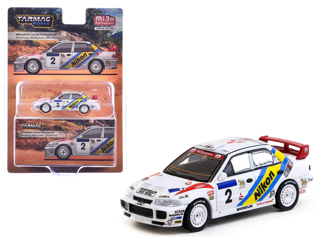 Mitsubishi Lancer Evolution III #2 Kenneth Eriksson - Staffan Parmander Winner "Hong Kong-Beijing Rally" (1995) "Global64" Series 1/64 Diecast Model by Tarmac Works LuxuryLifeWay Online Store