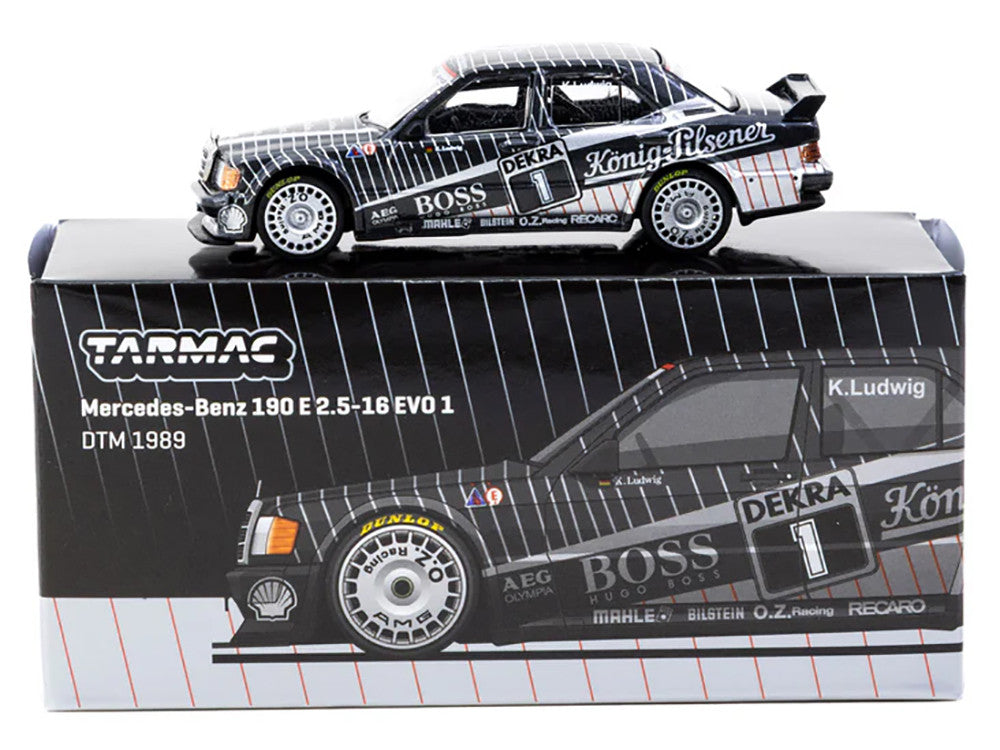 Mercedes-Benz 190 E 2.5-16 EVO 1 #1 Klaus Ludwig "Deutsche Tourenwagen Meisterschaft (DTM)" (1989) "Global64" Series 1/64 Diecast Model by Tarmac Works LuxuryLifeWay Online Store