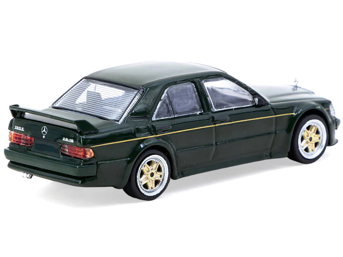 Mercedes-Benz 190 E 2.5-16 EVO 1 "Toyo Tires" Dark Green "Global64" Series 1/64 Diecast Model by Tarmac Works LuxuryLifeWay Online Store