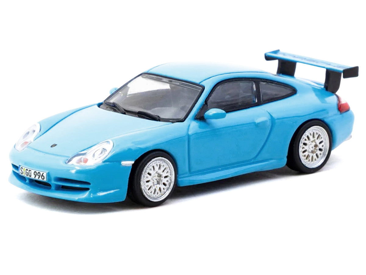 Porsche 911 GT3 (996) Light Blue "Global64" Series 1/64 Diecast Model by Tarmac Works LuxuryLifeWay Online Store