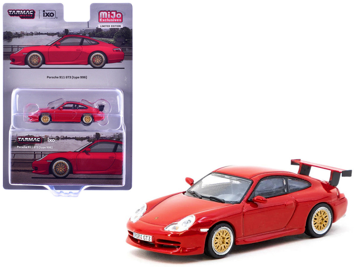 Porsche 911 GT3 (996) Red "Global64" Series 1/64 Diecast Model by Tarmac Works LuxuryLifeWay Online Store