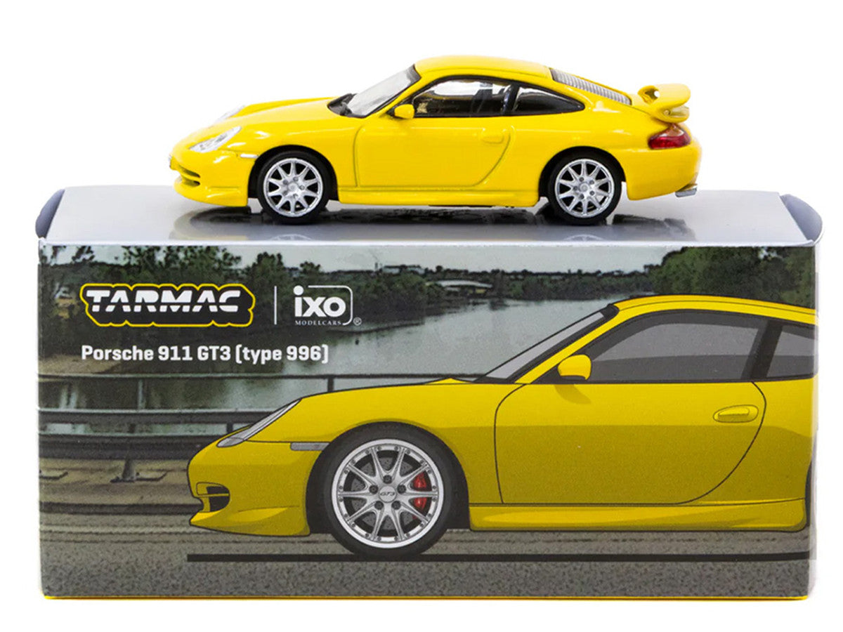 Porsche 911 GT3 (996) Yellow "Global64" Series 1/64 Diecast Model Car by Tarmac Works LuxuryLifeWay Online Store
