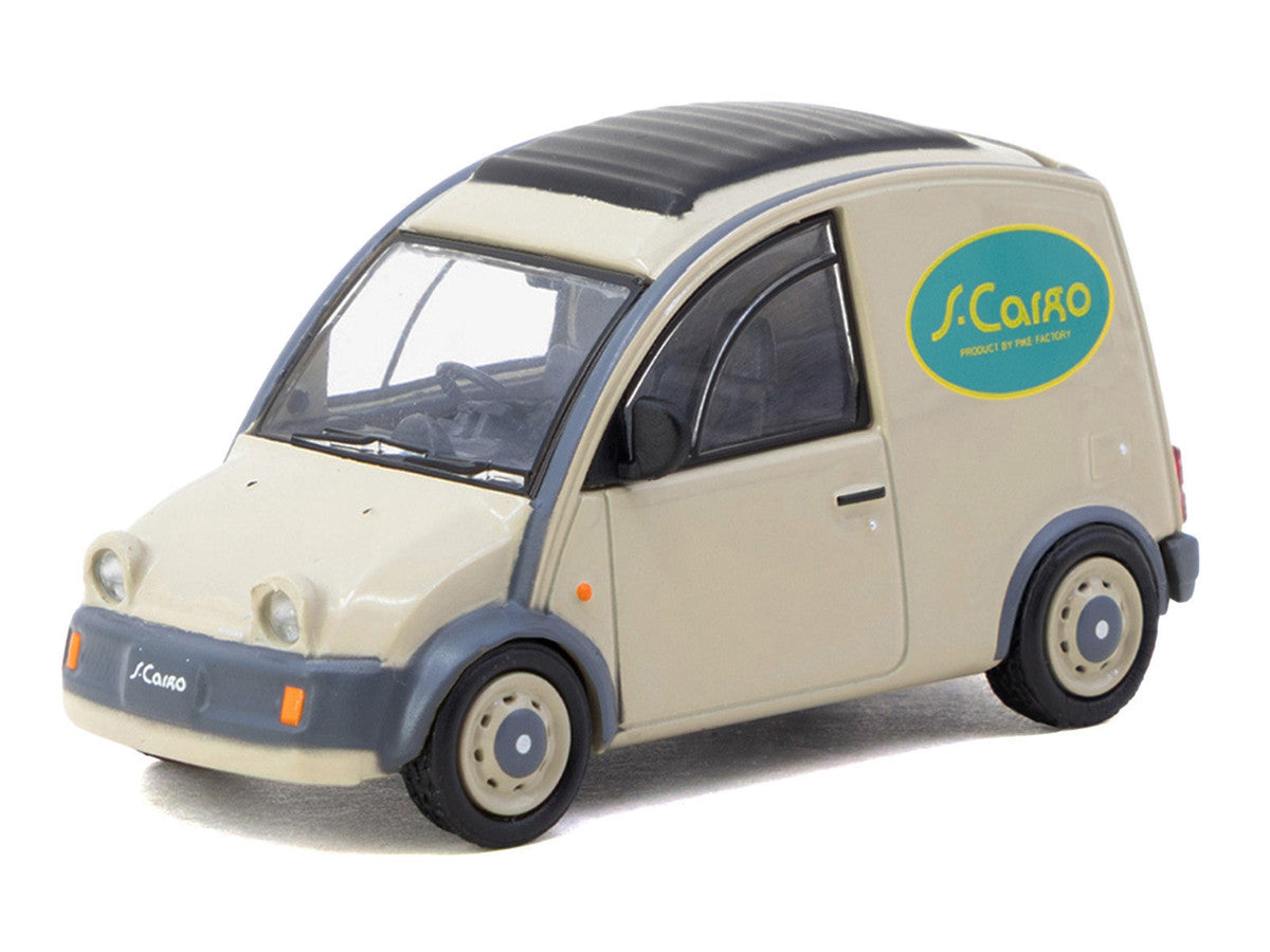 Nissan S-Cargo Van RHD (Right Hand Drive) "Presentation" Beige with Tarmac Cards "Global64" Series 1/64 Diecast Model Car by Tarmac Works LuxuryLifeWay Online Store