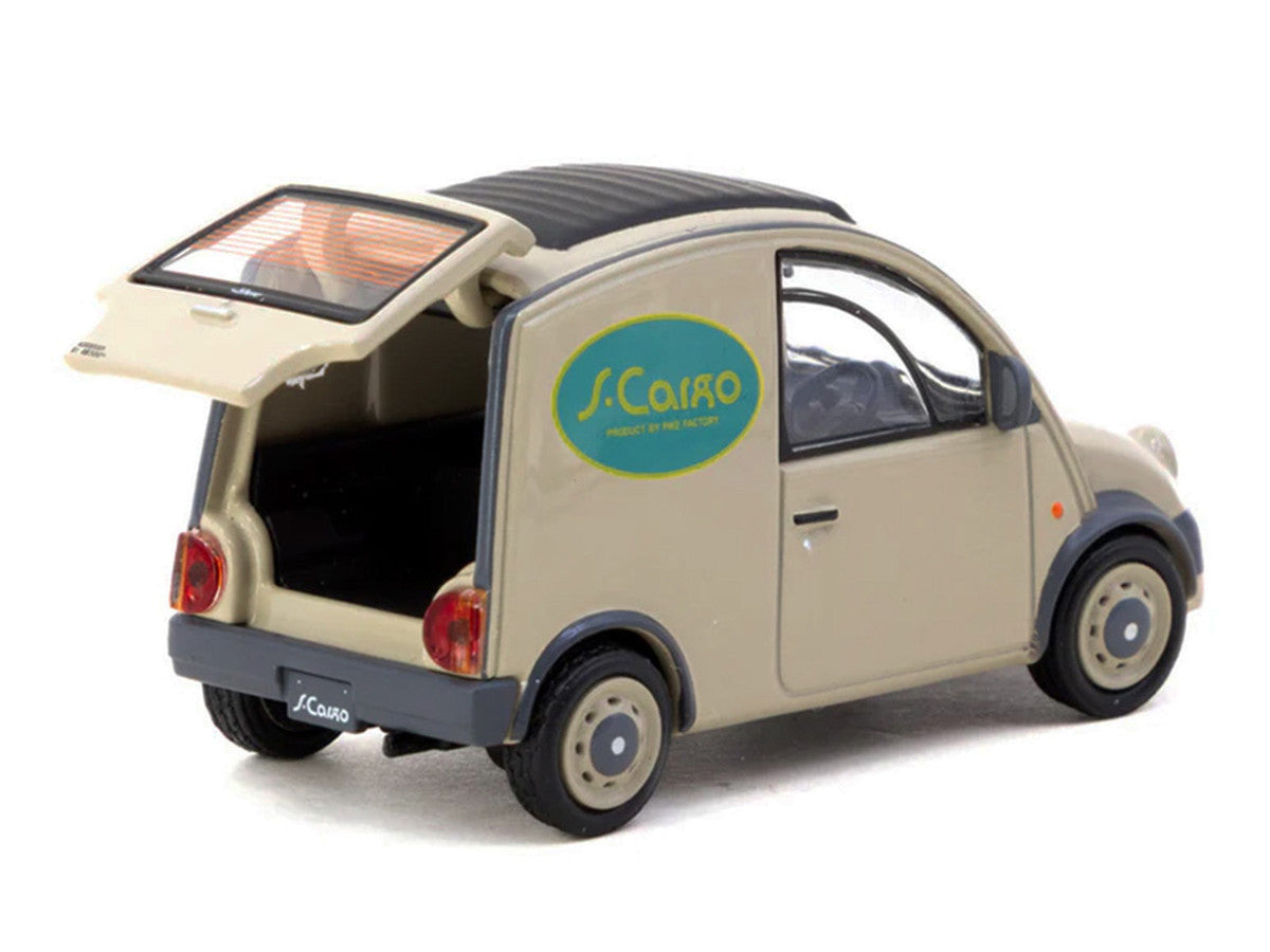 Nissan S-Cargo Van RHD (Right Hand Drive) "Presentation" Beige with Tarmac Cards "Global64" Series 1/64 Diecast Model Car by Tarmac Works LuxuryLifeWay Online Store