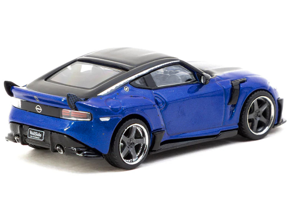 Nissan VeilSide FFZ400 Fairlady Z RHD (Right Hand Drive) Blue Metallic with Black Top "Global64" Series 1/64 Diecast Model by Tarmac Works LuxuryLifeWay Online Store