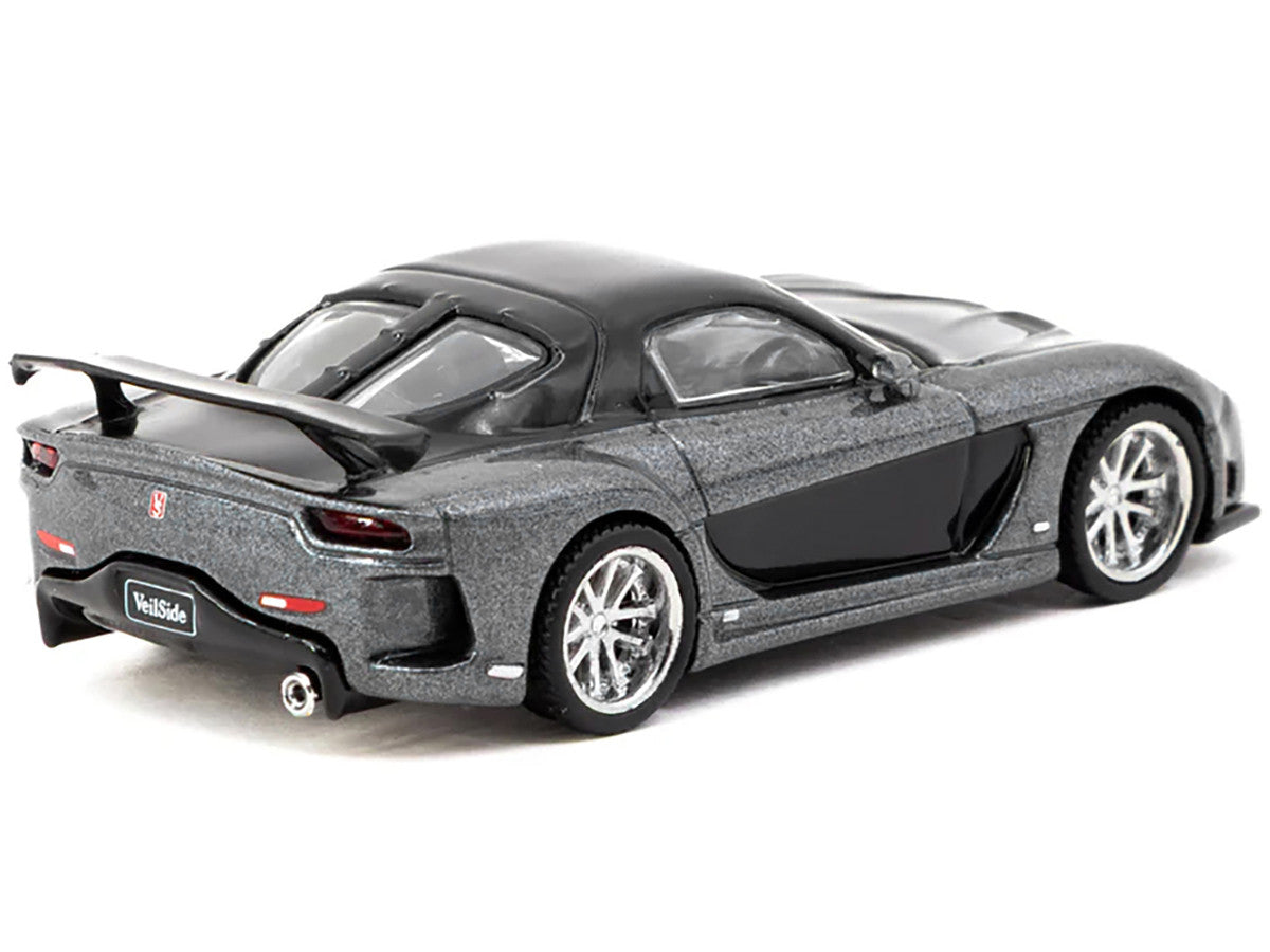 Mazda RX-7 "VeilSide Fortune7" RHD (Right Hand Drive) Gray Metallic and Black "Global64" Series 1/64 Diecast Model Car by Tarmac Works LuxuryLifeWay Online Store