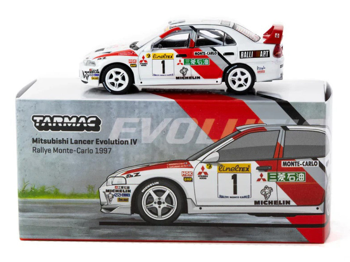 Mitsubishi Lancer Evolution IV #1 Tommi Makinen - Seppo Harjanne 3rd Place "Monte Carlo Rally" (1997) "Global64" Series 1/64 Diecast Model by Tarmac Works LuxuryLifeWay Online Store