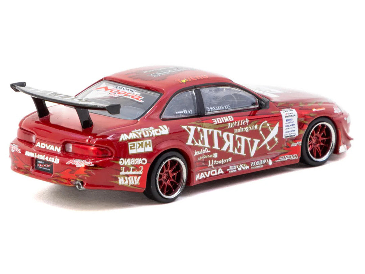 Toyota VERTEX Ridge TE3005 Soarer RHD (Right Hand Drive) Red Metallic with Graphics and Tarmac Cards "Global64" Series 1/64 Diecast Model Car by Tarmac Works LuxuryLifeWay Online Store