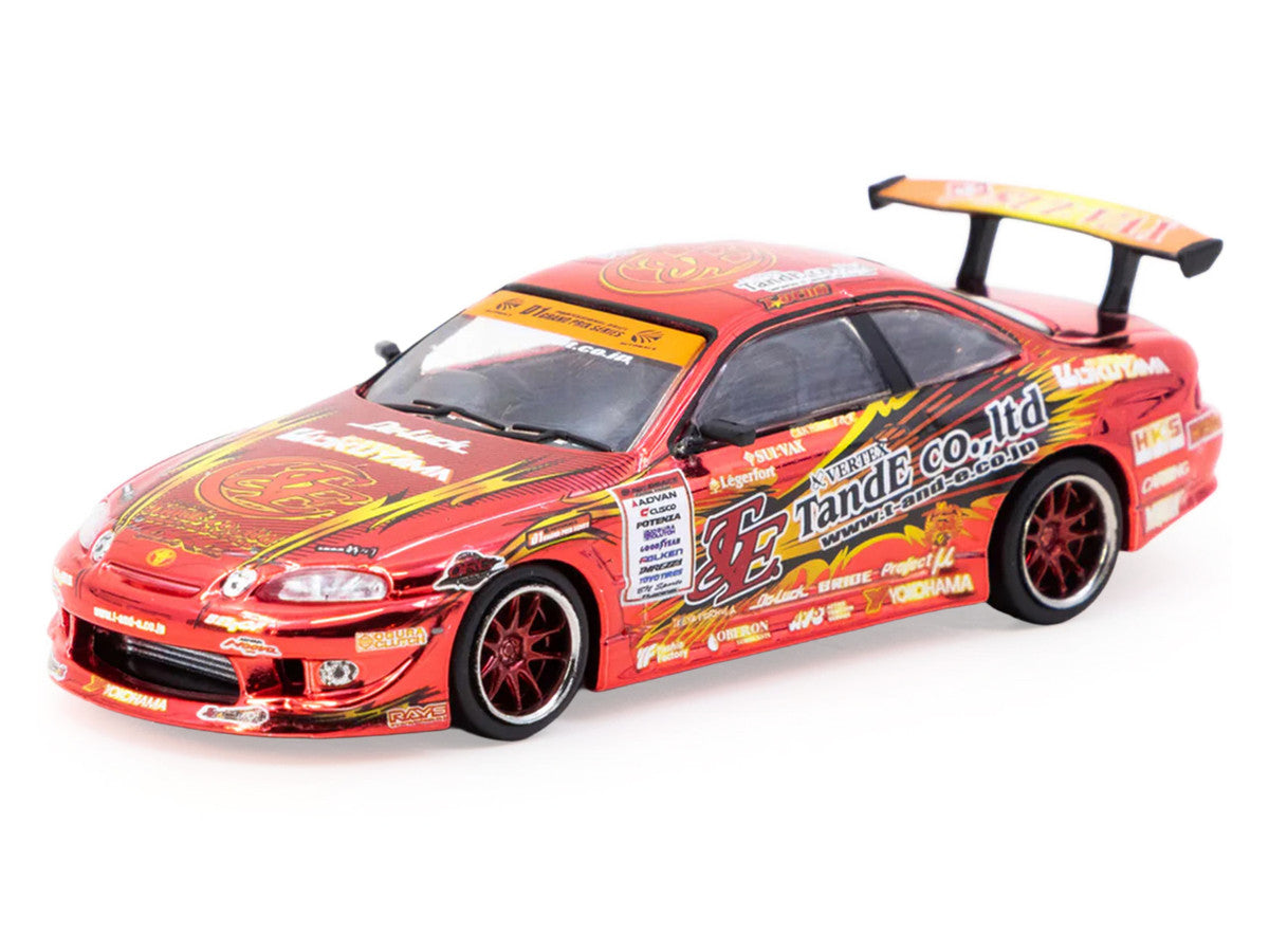 Toyota VERTEX Ridge TE3006 Soarer RHD (Right Hand Drive) Chrome Red with Graphics "Tokyo Auto Salon 2026" "Global64" Series 1/64 Diecast Model Car by Tarmac Works LuxuryLifeWay Online Store