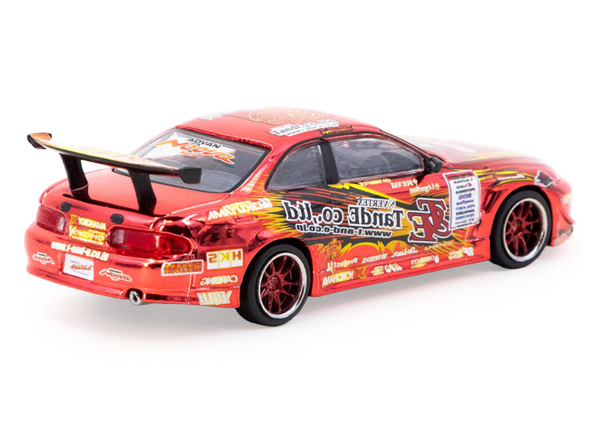 Toyota VERTEX Ridge TE3006 Soarer RHD (Right Hand Drive) Chrome Red with Graphics "Tokyo Auto Salon 2026" "Global64" Series 1/64 Diecast Model Car by Tarmac Works LuxuryLifeWay Online Store