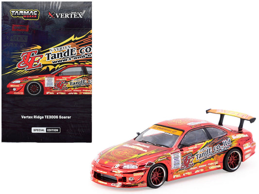 Toyota VERTEX Ridge TE3006 Soarer RHD (Right Hand Drive) Chrome Red with Graphics "Tokyo Auto Salon 2026" "Global64" Series 1/64 Diecast Model Car by Tarmac Works LuxuryLifeWay Online Store