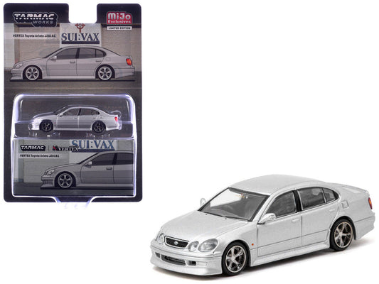 Toyota Vertex Aristo JZS161 RHD (Right Hand Drive) Silver Metallic "Global64" Series 1/64 Diecast Model Car by Tarmac Works LuxuryLifeWay Online Store