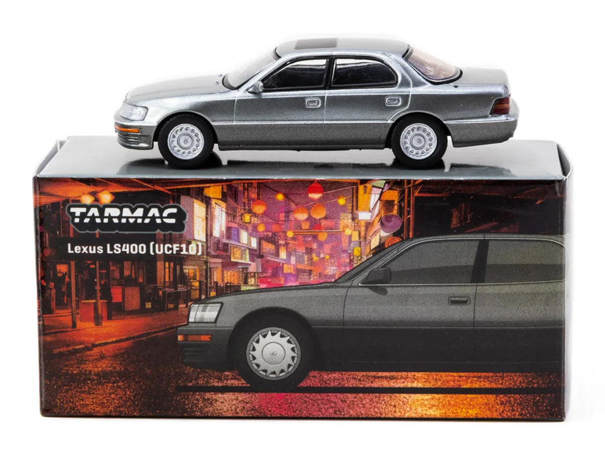 Lexus LS400 RHD (Right Hand Drive) Flint Gray Metallic "Global64" Series 1/64 Diecast Model Car by Tarmac Works LuxuryLifeWay Online Store