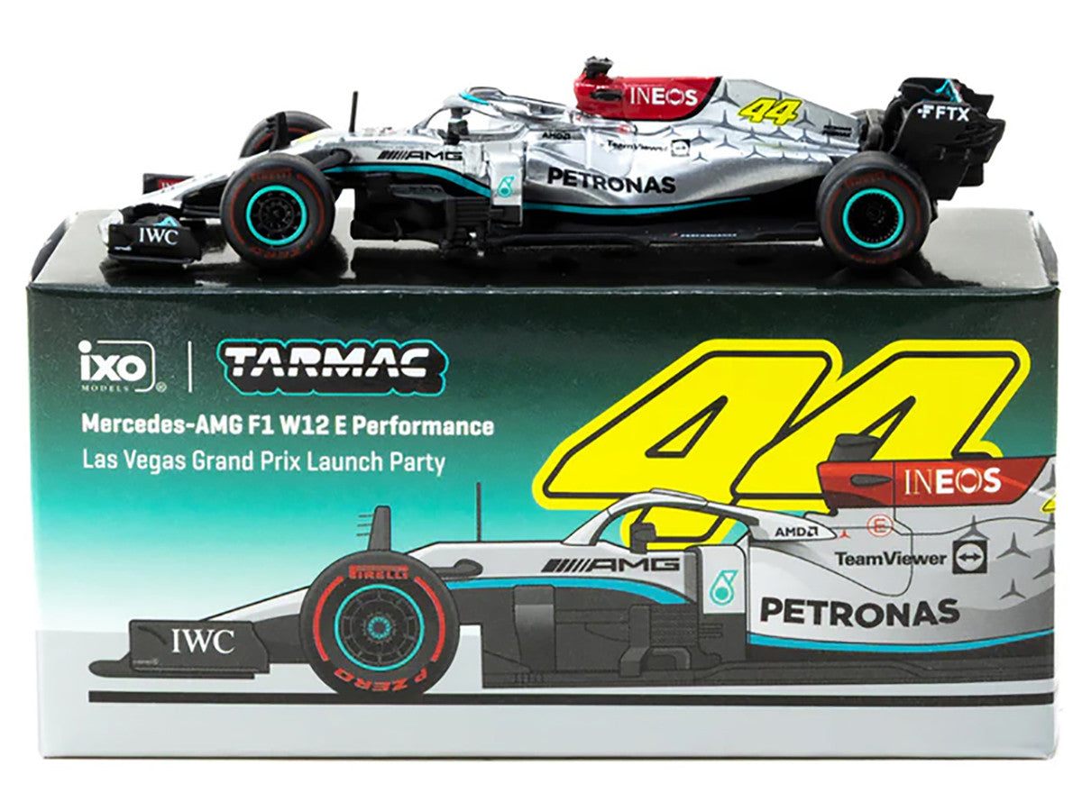 Mercedes-AMG F1 W12 E Performance Formula One F1 "Las Vegas Grand Prix Launch Party" "Global64" Series 1/64 Diecast Model Car by Tarmac Works LuxuryLifeWay Online Store
