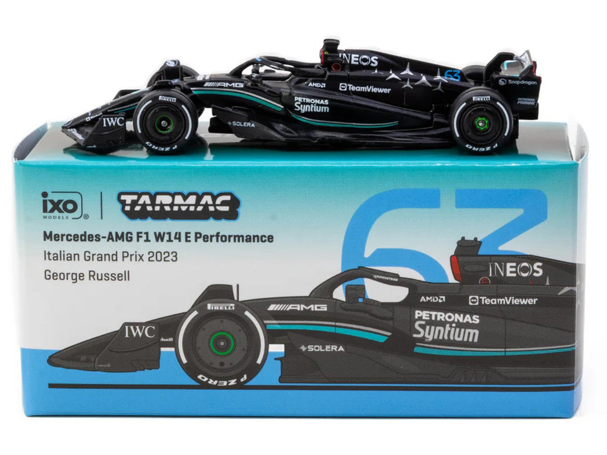Mercedes-AMG F1 W14 E Performance #63 George Russell Formula One F1 "Italian GP" (2023) "Global64" Series 1/64 Diecast Model Car by Tarmac Works LuxuryLifeWay Online Store
