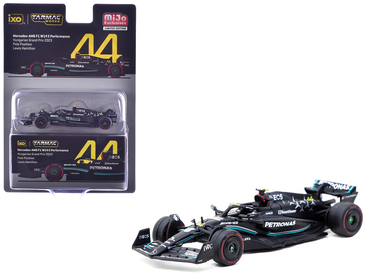Mercedes-AMG F1 W14 E Performance #44 Lewis Hamilton Pole Position Formula One F1 "Hungarian GP" (2023) "Global64" Series 1/64 Diecast Model Car by Tarmac Works LuxuryLifeWay Online Store