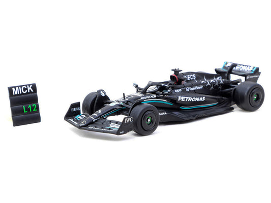 Mercedes-AMG F1 W14 E Performance #47 Mick Schumacher Formula One F1 "Spanish GP Tyre Testing" (2023) with Pit Board "Global64" Series 1/64 Diecast Model by Tarmac Works LuxuryLifeWay Online Store