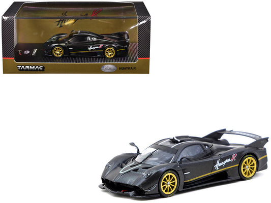 Pagani Huayra R Matt Black Carbon Fiber with Gold Wheels Limited Edition to 3552 pieces Worldwide "Global64" Series 1/64 Diecast Model by Tarmac Works LuxuryLifeWay Online Store