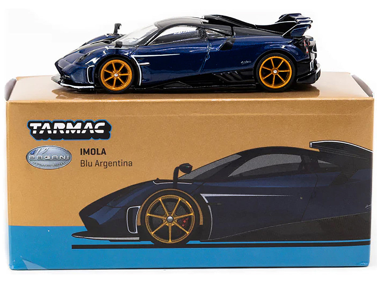 Pagani Imola Argentina Blue Metallic with Black Top "Global64" Series 1/64 Diecast Model by Tarmac Works LuxuryLifeWay Online Store