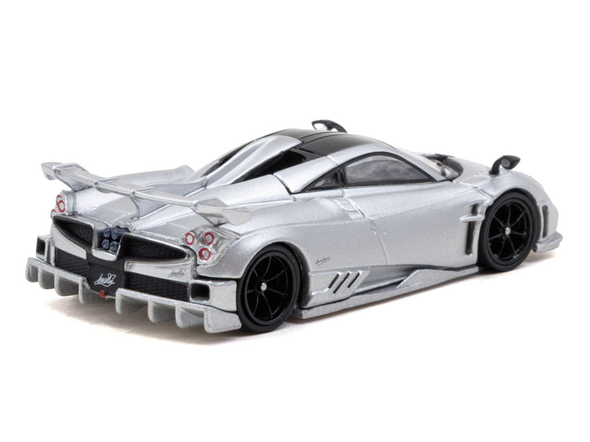Pagani Imola Matt Silver Metallic with Black Top "Global64" Series 1/64 Diecast Model Car by Tarmac Works LuxuryLifeWay Online Store