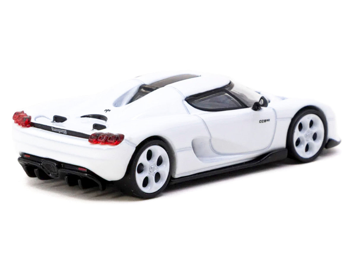 Koenigsegg CC850 White with Tarmac Cards "Global64" Series 1/64 Diecast Model by Tarmac Works LuxuryLifeWay Online Store