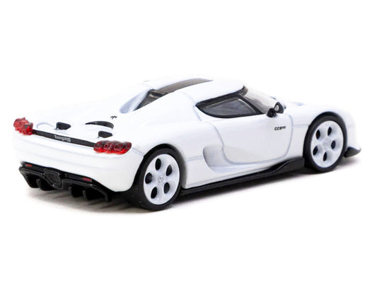 Koenigsegg CC850 White with Tarmac Cards "Global64" Series 1/64 Diecast Model by Tarmac Works LuxuryLifeWay Online Store