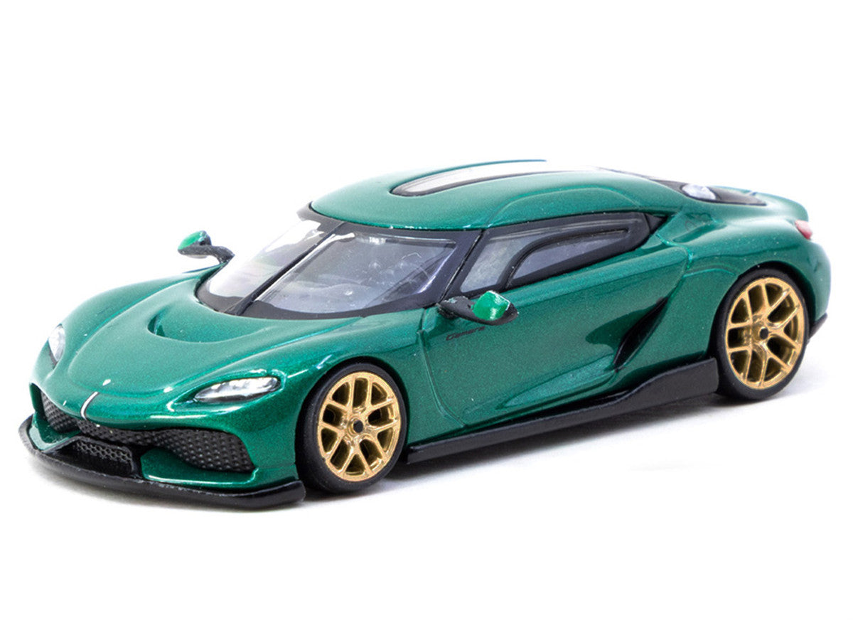 Koenigsegg Gemera Green Metallic "Global64" Series 1/64 Diecast Model by Tarmac Works LuxuryLifeWay Online Store