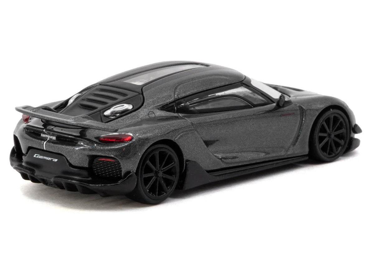 Koenigsegg Gemera Dark Gray Metallic "Global64" Series 1/64 Diecast Model Car by Tarmac Works LuxuryLifeWay Online Store