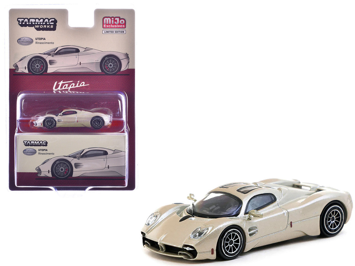 Pagani Utopia Rinascimento Silver Metallic "Global64" Series 1/64 Diecast Model by Tarmac Works LuxuryLifeWay Online Store