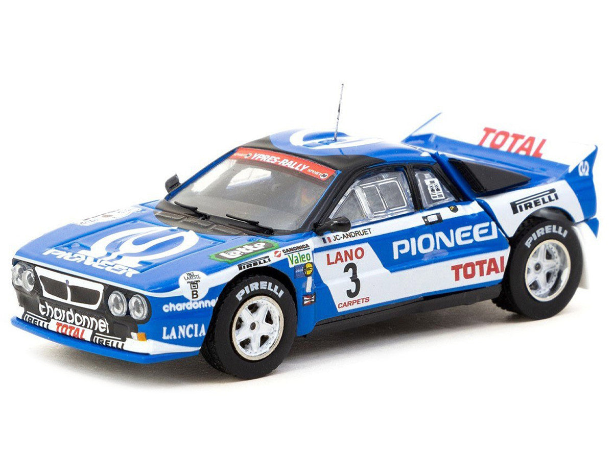 Lancia 037 Rally #3 Jean-Claude Andruet - Francoise Sappey 2nd Place "Ypres 24 Hours Rally" (1983) "Hobby64+" Series 1/64 Diecast Model Car by Tarmac Works LuxuryLifeWay Online Store