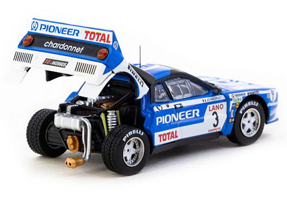 Lancia 037 Rally #3 Jean-Claude Andruet - Francoise Sappey 2nd Place "Ypres 24 Hours Rally" (1983) "Hobby64+" Series 1/64 Diecast Model Car by Tarmac Works LuxuryLifeWay Online Store