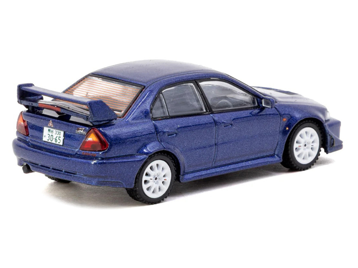Mitsubishi Lancer Evolution VI RHD (Right Hand Drive) "Tommi Makinen Edition" Blue Metallic "Road64" Series 1/64 Diecast Model by Tarmac Works LuxuryLifeWay Online Store