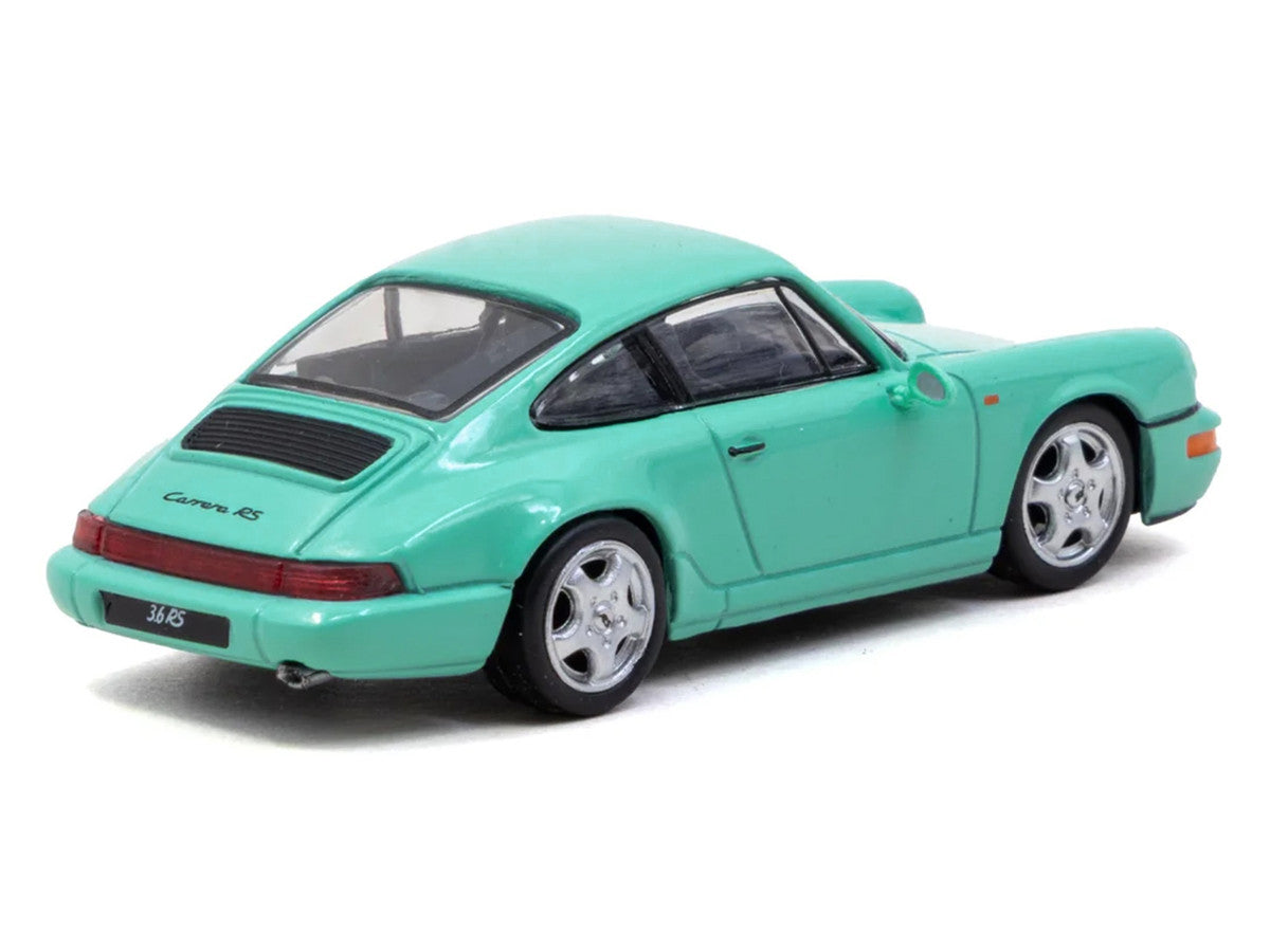 Porsche 911 Carrera RS (964) Mint Green "Collab64" Series 1/64 Diecast Model Car by Schuco & Tarmac Works LuxuryLifeWay Online Store