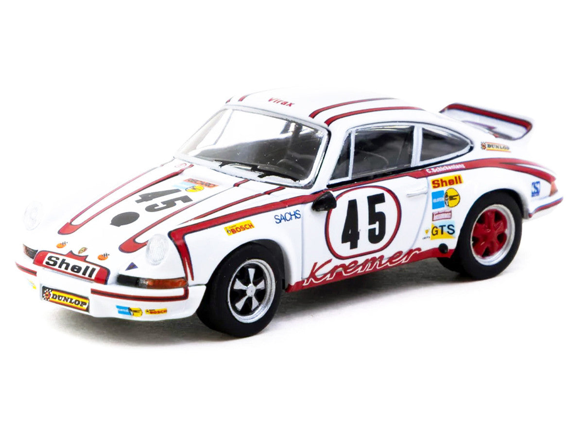 Porsche 911 Carrera RSR 2.8 #45 Erwin Kremer - Paul Keller - Clemens Schickentanz "Kremer Racing Team" GTS 3.0 Class Winner "24 Hours of Le Mans" (1973) "Collab64" Series 1/64 Diecast Model Car by Schuco & Tarmac Works LuxuryLifeWay Online Store