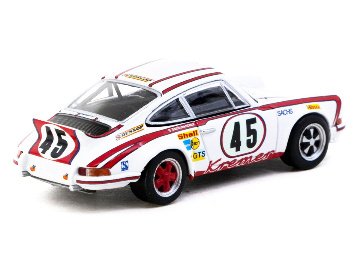 Porsche 911 Carrera RSR 2.8 #45 Erwin Kremer - Paul Keller - Clemens Schickentanz "Kremer Racing Team" GTS 3.0 Class Winner "24 Hours of Le Mans" (1973) "Collab64" Series 1/64 Diecast Model Car by Schuco & Tarmac Works LuxuryLifeWay Online Store