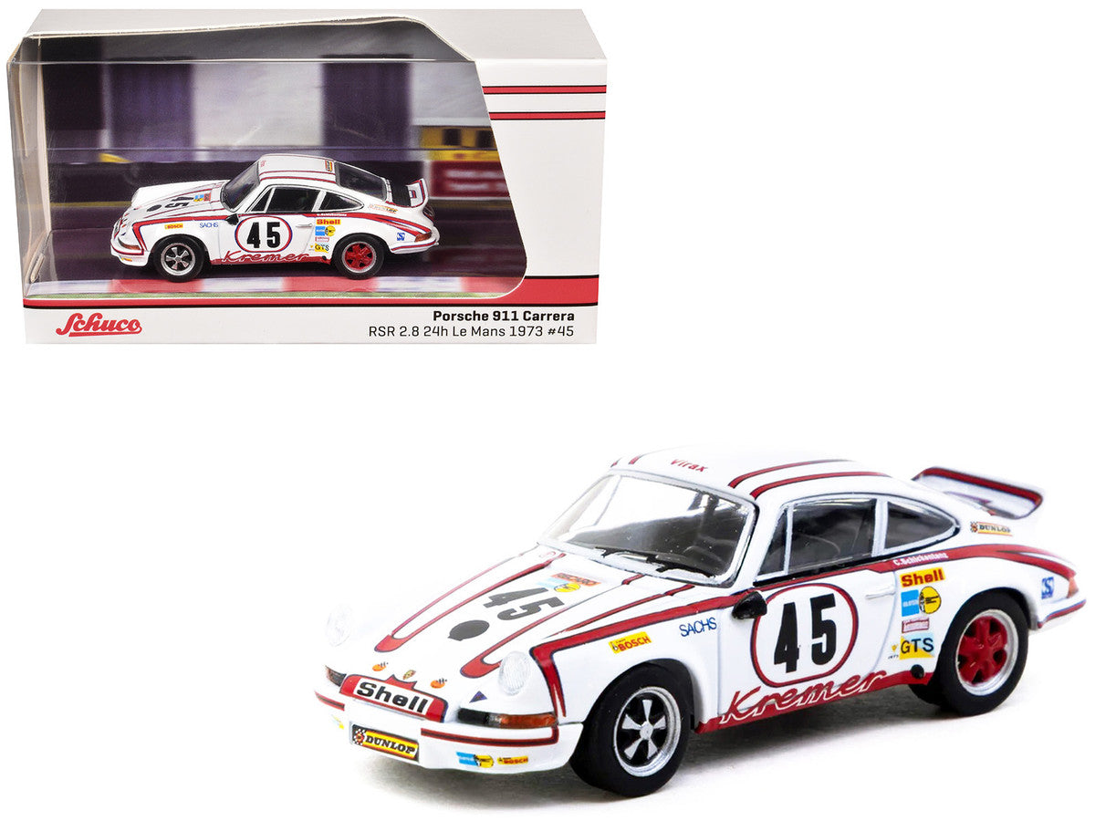 Porsche 911 Carrera RSR 2.8 #45 Erwin Kremer - Paul Keller - Clemens Schickentanz "Kremer Racing Team" GTS 3.0 Class Winner "24 Hours of Le Mans" (1973) "Collab64" Series 1/64 Diecast Model Car by Schuco & Tarmac Works LuxuryLifeWay Online Store