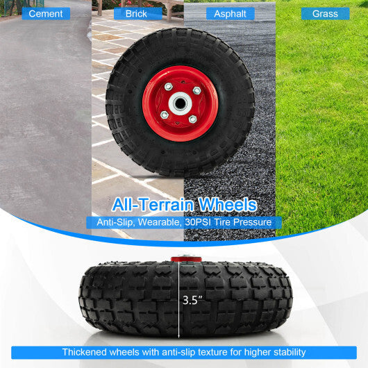 Firewood Log Cart Carrier with Wear-Resistant and Shockproof Rubber Wheels LuxuryLifeWay Online Store