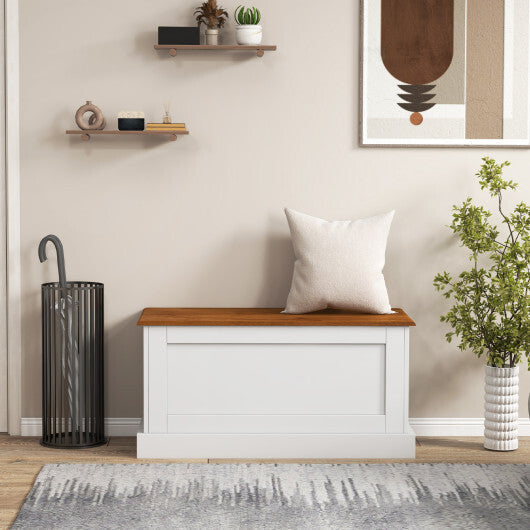 Large Storage Chest with Safety Metal Hinge-off white